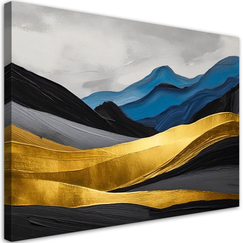 Leinwandbild Berge abstrakt gold glamour