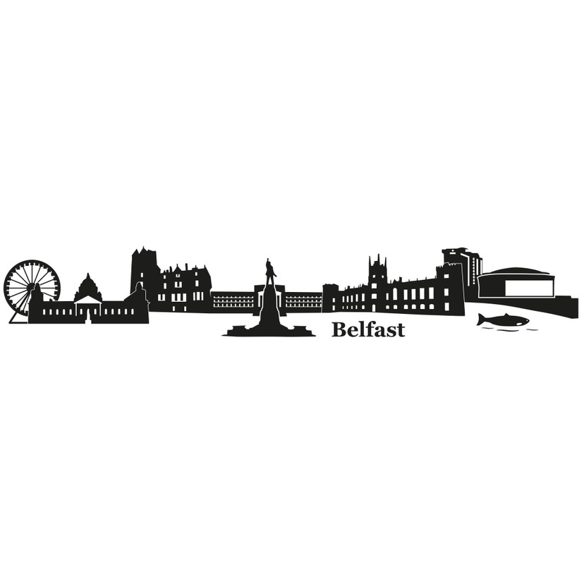 Wallsticker Belfast Skyline