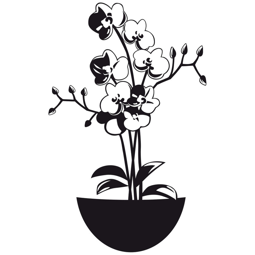 Wallsticker Orkidé 2