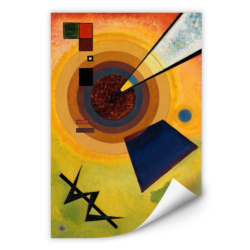 Zelfklevende Poster - Kandinsky - Green and Red