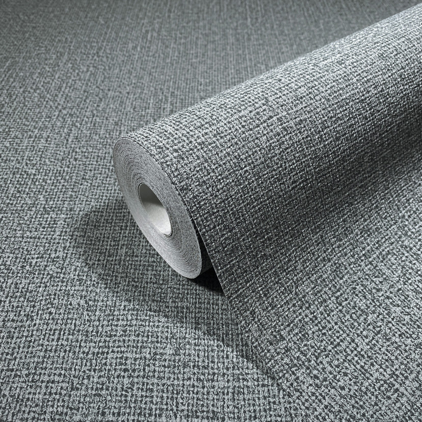 Non-woven tekstil tapet ensfarvet grøn tekstur