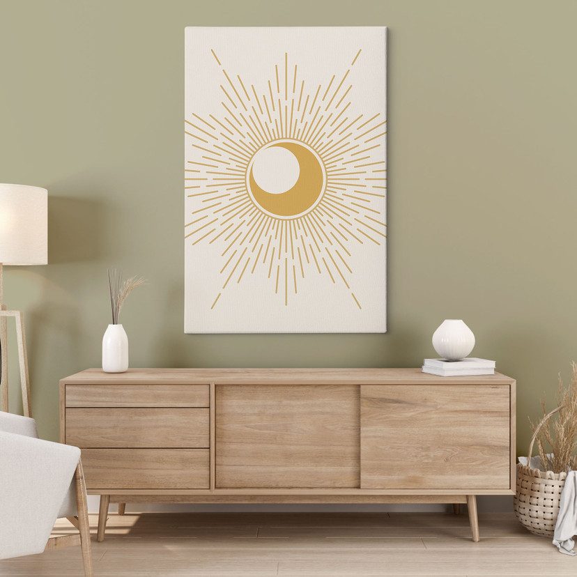 Tableau sur toile Rayons de soleil dorés - KsanaKalpa