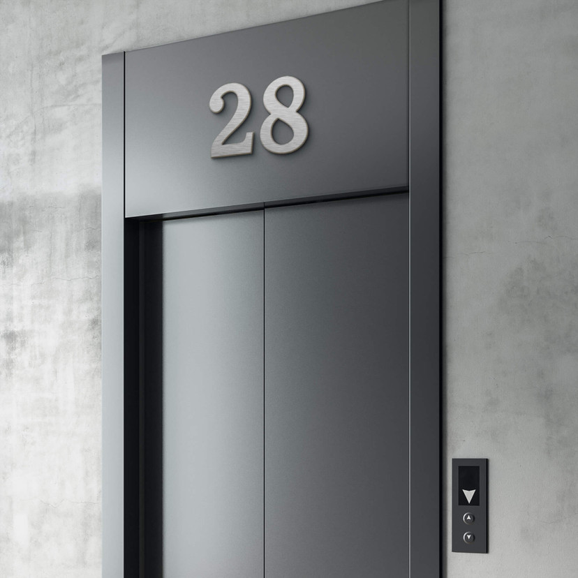 Numery aluminiowe Dibond - Numery domów - Efekt srebra