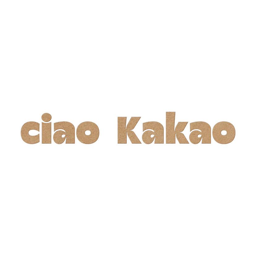 Wanddeko Schriftzug Ciao Kakao - MDF Natur