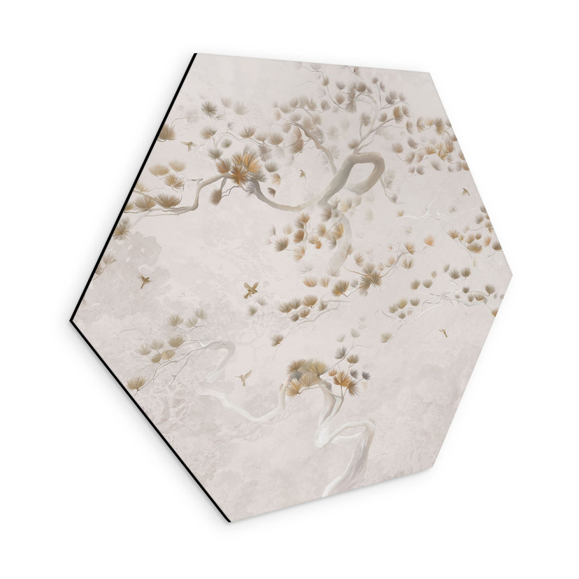 Wanddecoratie Elegant grenen in Aziatische stijl - Ms Tiff - Alu-Dibond