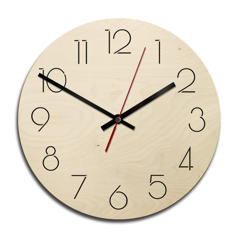 Horloge murale en bois - Moderne avec chiffres