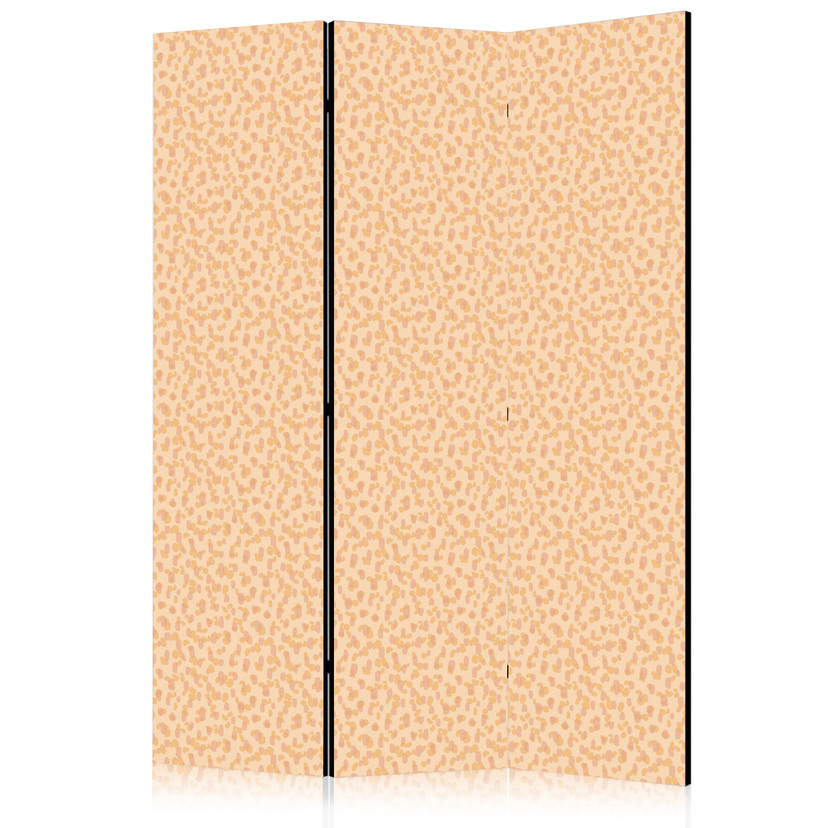 Paravent, Raumteiler freistehend, Trennwand - Tiny Dots: Optimistic Pattern in Peach Colors