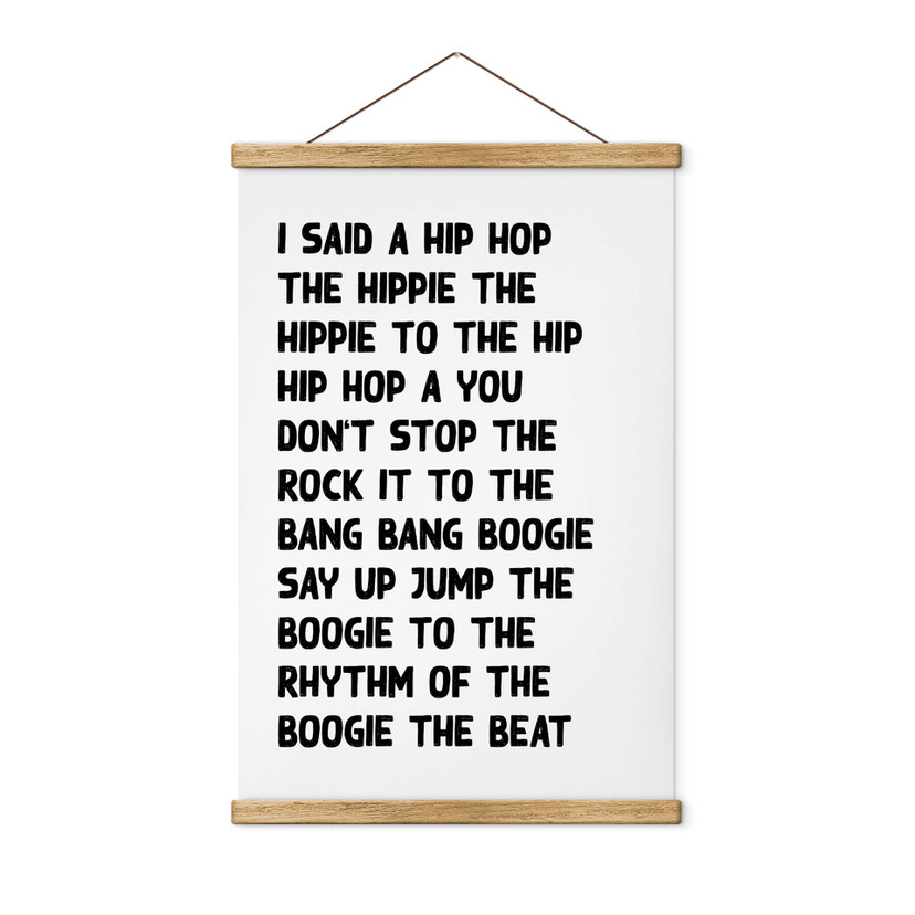 Obraz tkaniny teksty powiedziałem hip hop