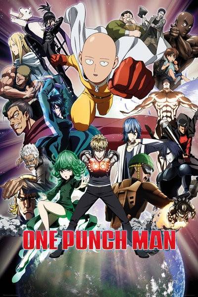 Poster, Filmposter One Punch Man - Collage 61x91,5 cm
