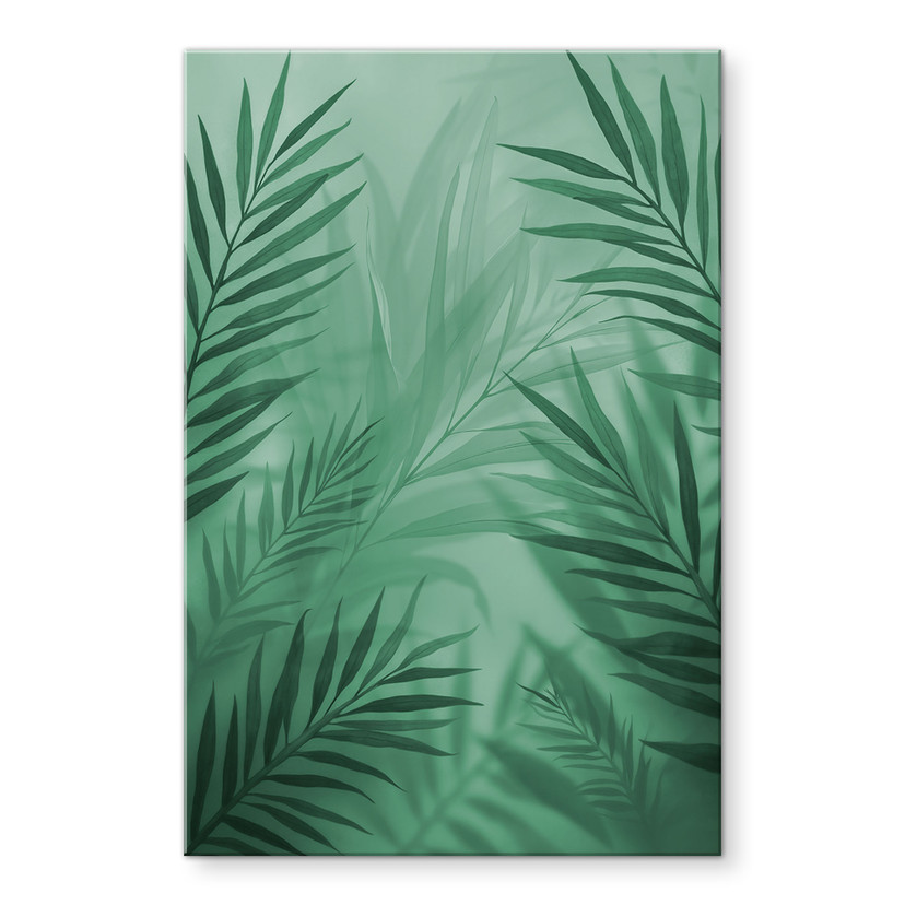 Acrylglasbild Grüne Palmenblätter