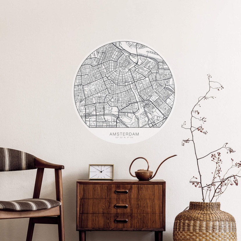 Muursticker rond - Amsterdam