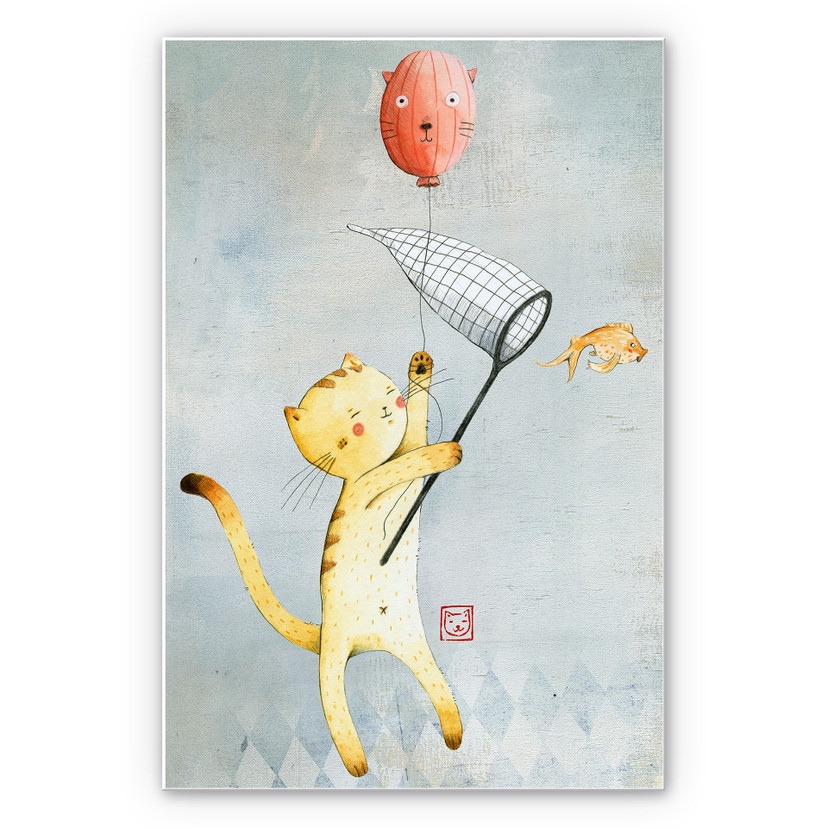 Tableau Forex - Loske - Chat avec ballon