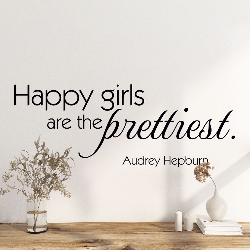 Wallsticker Happy girls are the prettiest