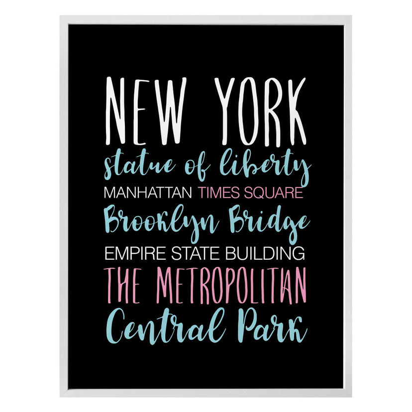 Plakat New York słowa