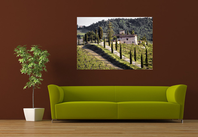 Poster autocollant - W - Domaine Viticole