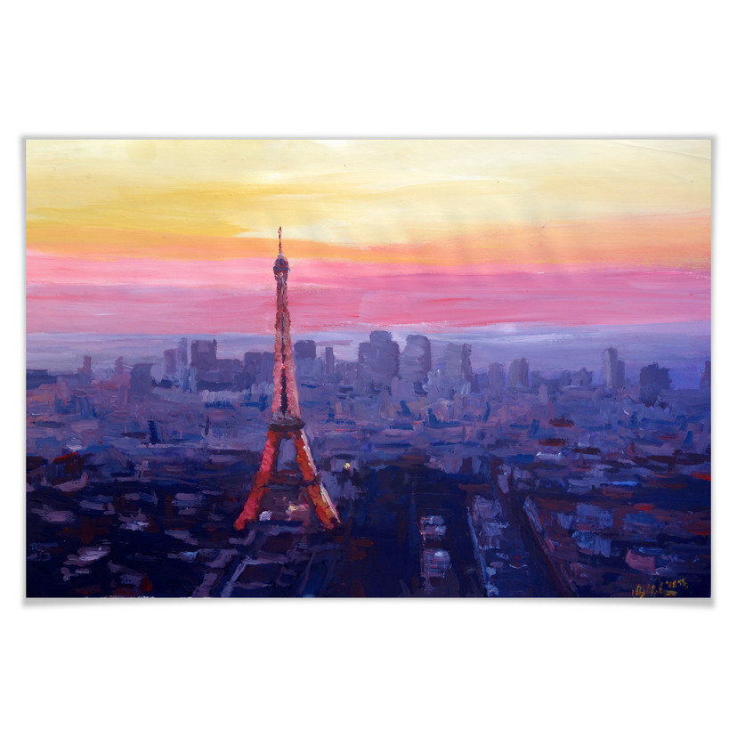 Poster - Bleichner - Tour Eiffel au crépuscule