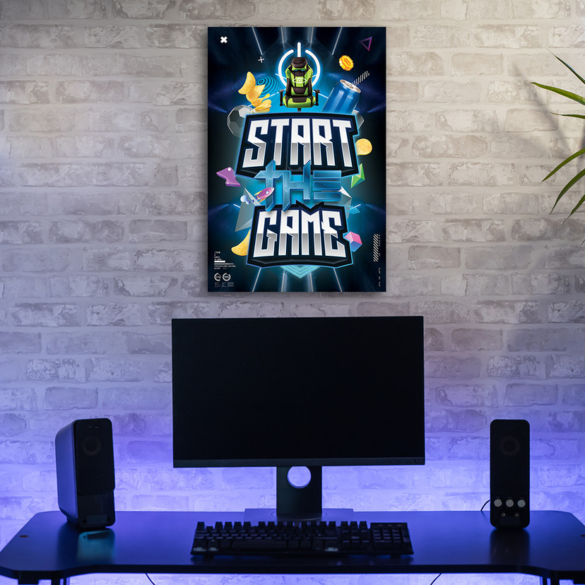 Canvasbillede, spillekonsol gamer