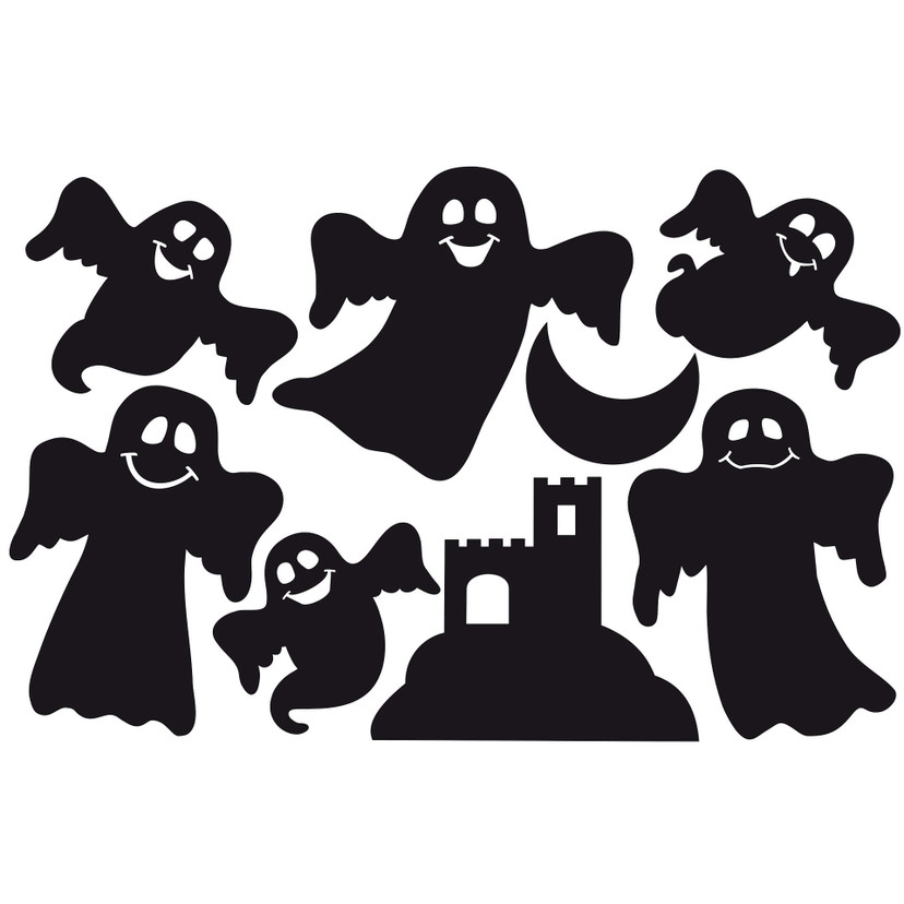 Wallsticker Sjovt Spøgelses Sæt