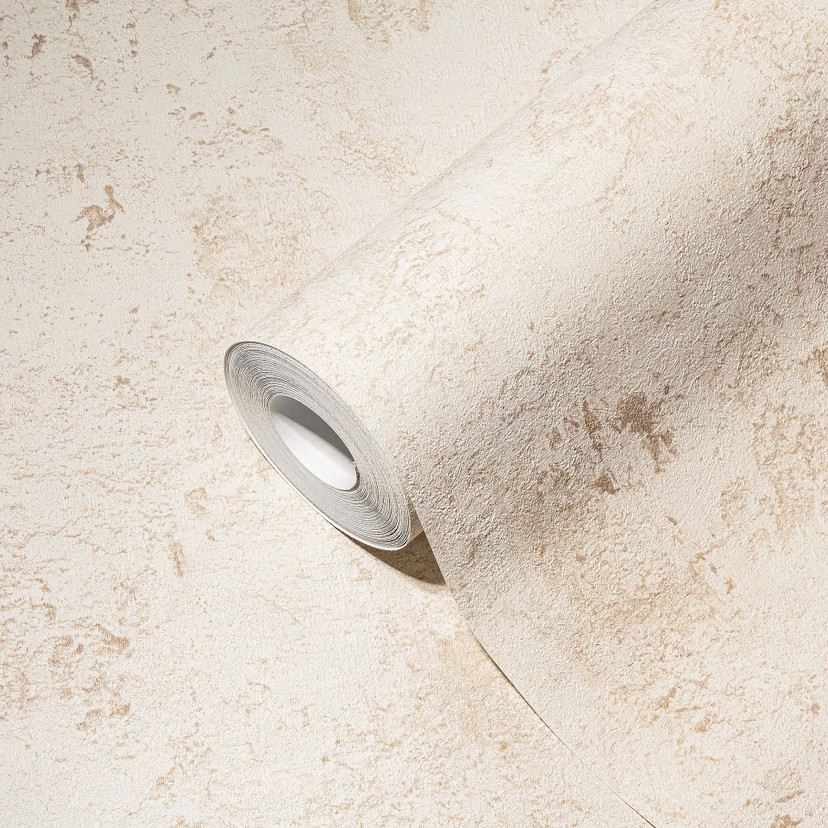 Tapeta z włókniny o wyglądzie betonu beżowa tapeta beton przemysłowy kremowa tapeta beton loft