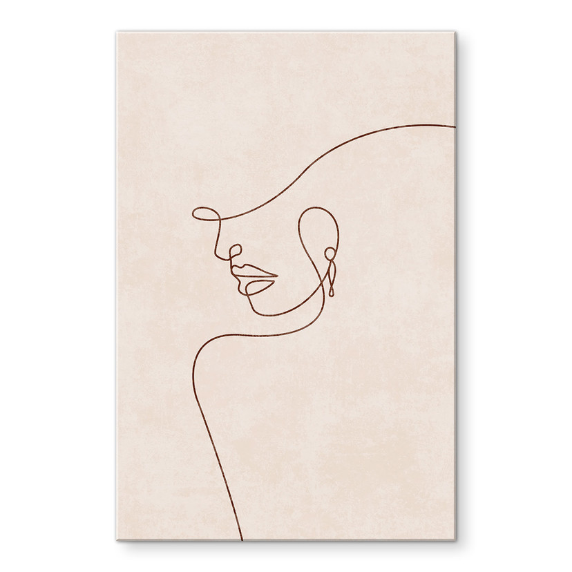 Akrylbillede Delikate konturer af en kvinde - Line Art - Tunaboylu