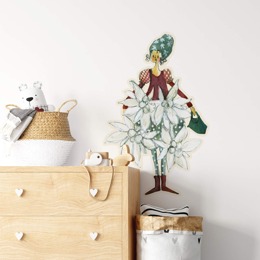 Leffler Wallsticker - Blomsterfe i januar