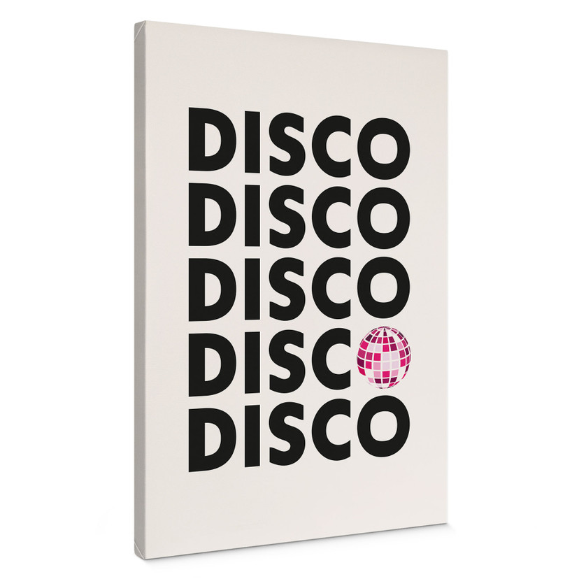 Leinwandbild Retro Disco Vibes Typografie - Kerr-Dineen