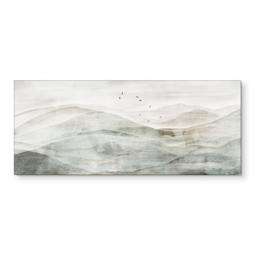 Keukenachterwand Mistig berglandschap aquarel - Ms Tiff