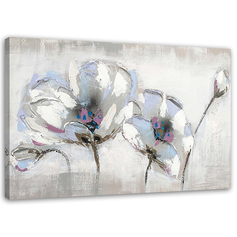 Canvasbillede, Blomster i hvid Shabby Chic