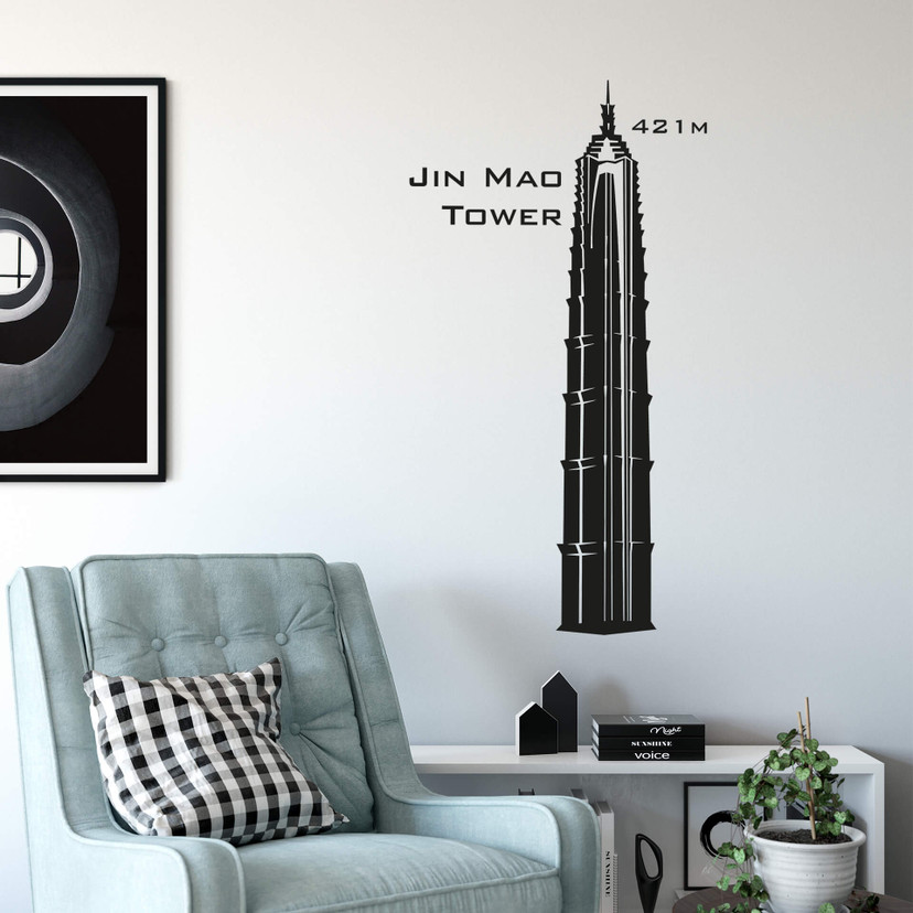 Sticker mural - Tour Jin Mao