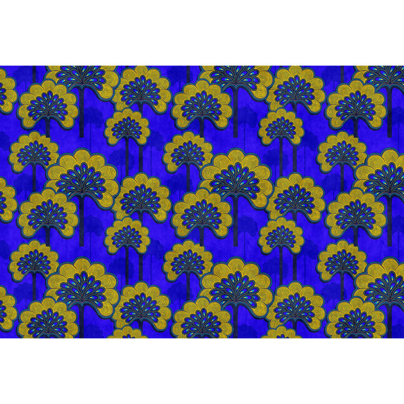 Fotomural Paredes de Patel 3 Dakar 1 azul, amarillo