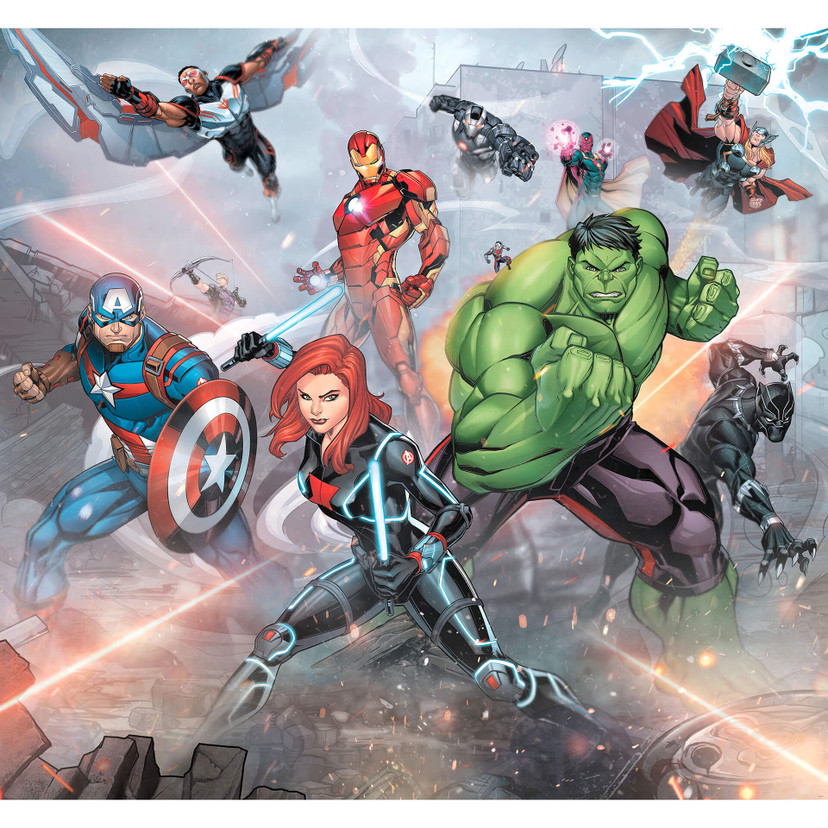 Non-woven tapet - Avengers Street Revenge - 300 x 280 cm