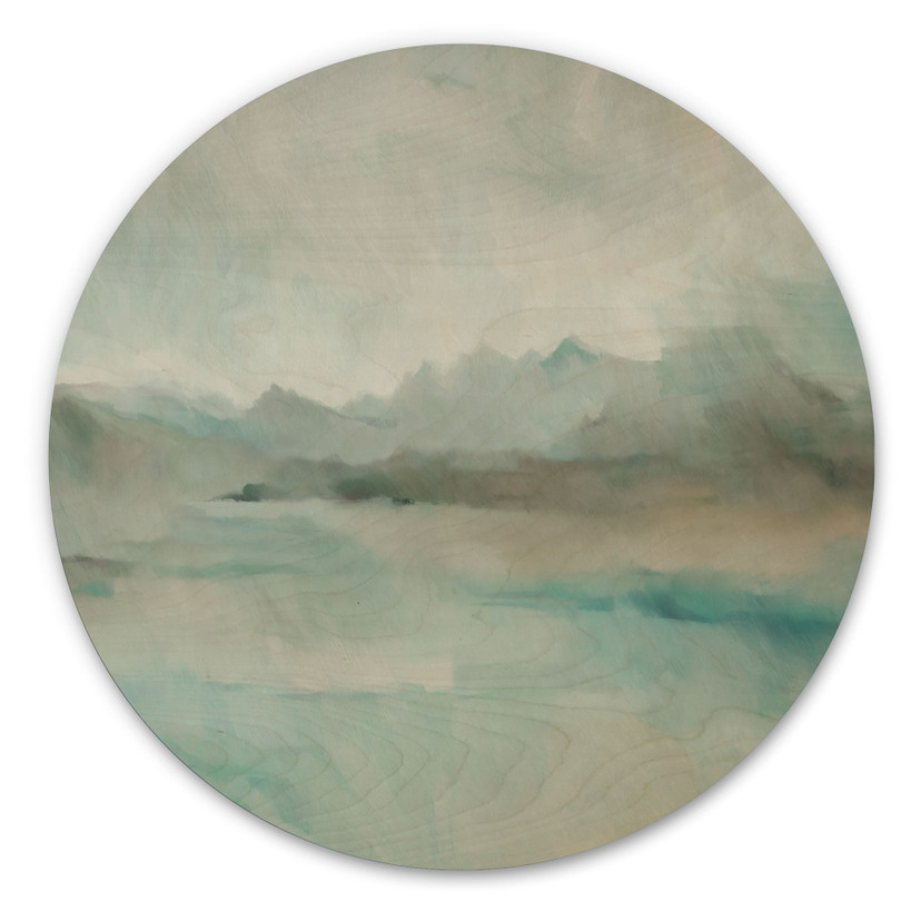 Trätavla Velvet Horizon - Abstrakt Sjö - Sir Edward x Grigory Gladarev - Rund