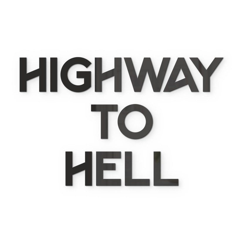 Litery akrylowe Highway to Hell