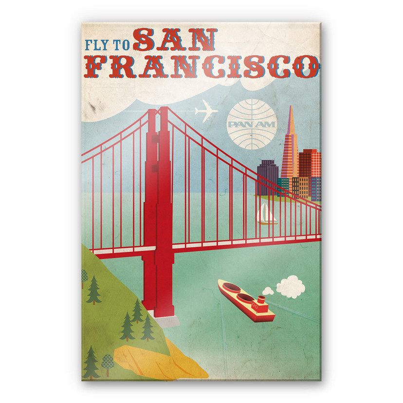 Akrylbillede PAN AM - Flyv til San Francisco