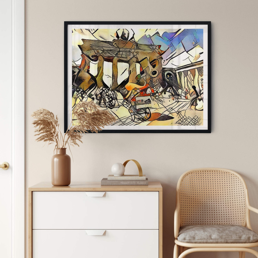 Plakat Zamart - Kandinsky spotyka berlińską Bramę Brandenburską