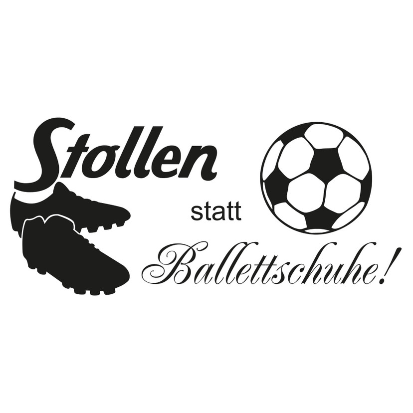 Wandtattoo Stollen statt Ballettschuhe