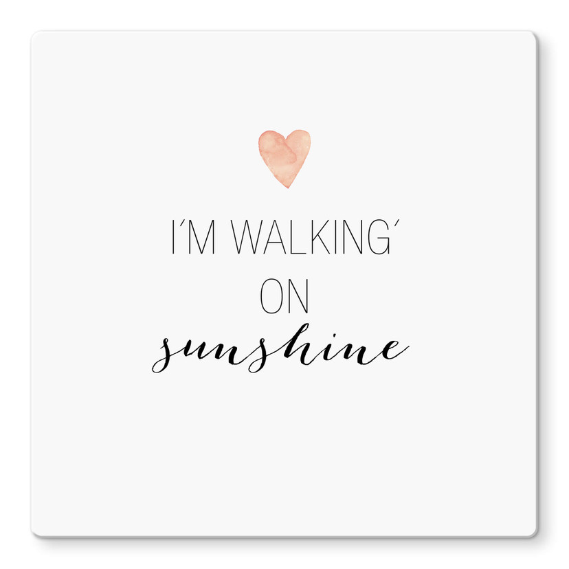 Glasschilderij – I’m walking on Sunshine