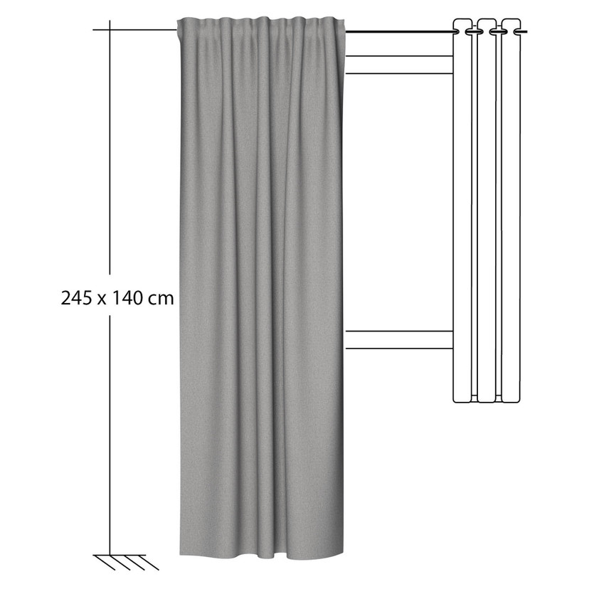 Homing Fertigschal mit verdeckten Schlaufen Allen taupe -  2,45 x 1,4 m