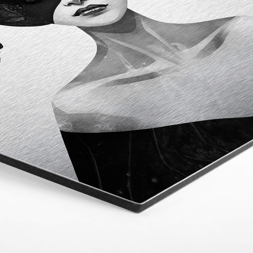 Hexagon Alu-Dibond Zilvereffect - Ireland - The Mound II