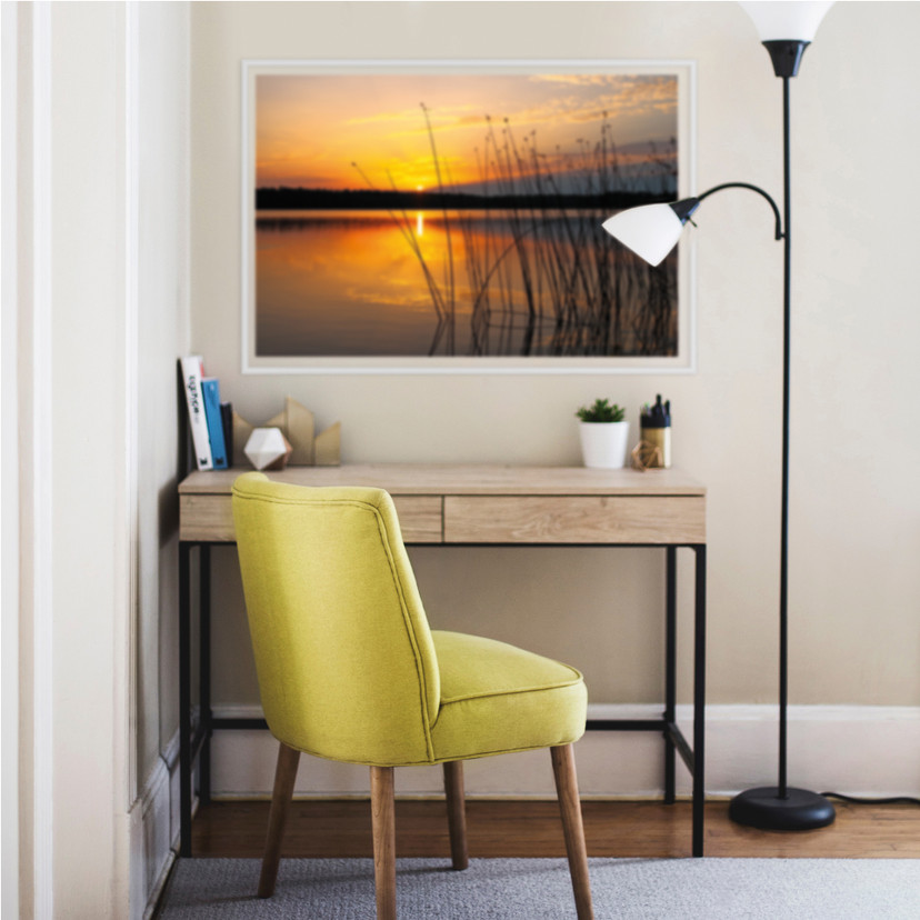 Wallprint W - Sonnenuntergang am See