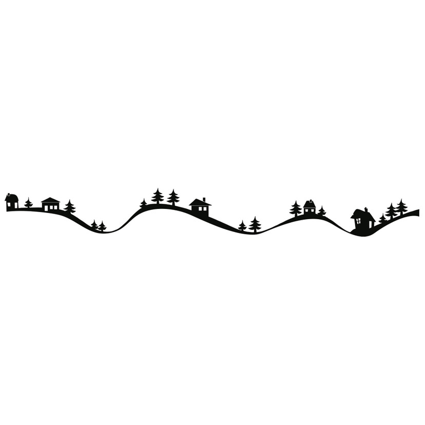 Wallsticker Landsby udsigt
