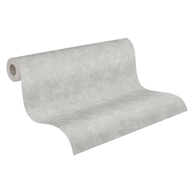 Ensfarvet tapet grå - non-woven tapet spisestue - tapet stue gang