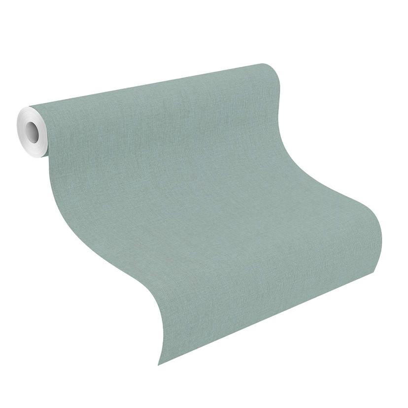 Rasch Papier peint intissé uni Florentine III Gris bleu