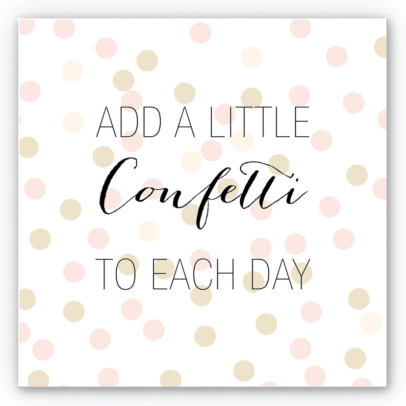 Wandbild Confetti & Cream - Add a little confetti