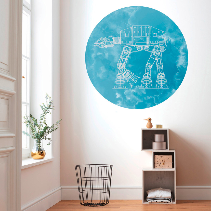 Selbstklebende Vlies Fototapete - Star Wars AT-AT - 125 x 125 cm