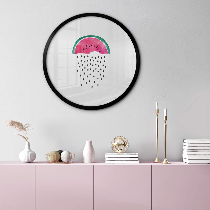Plakat Orara Studio - Arbuzowy deszcz - okrągły