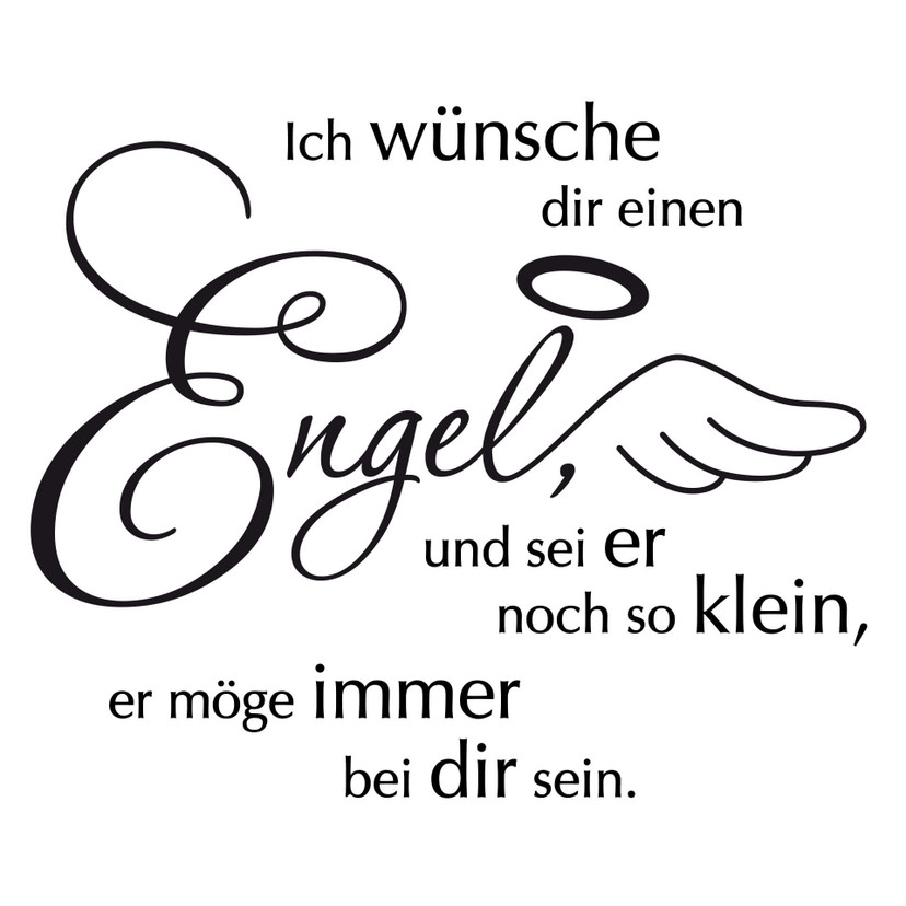 Wandtattoo Ich wünsche dir einen Engel