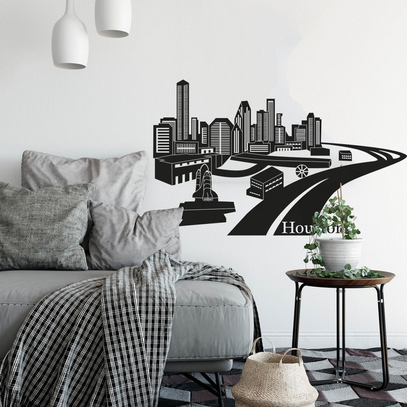 Sticker mural - Houston skyline