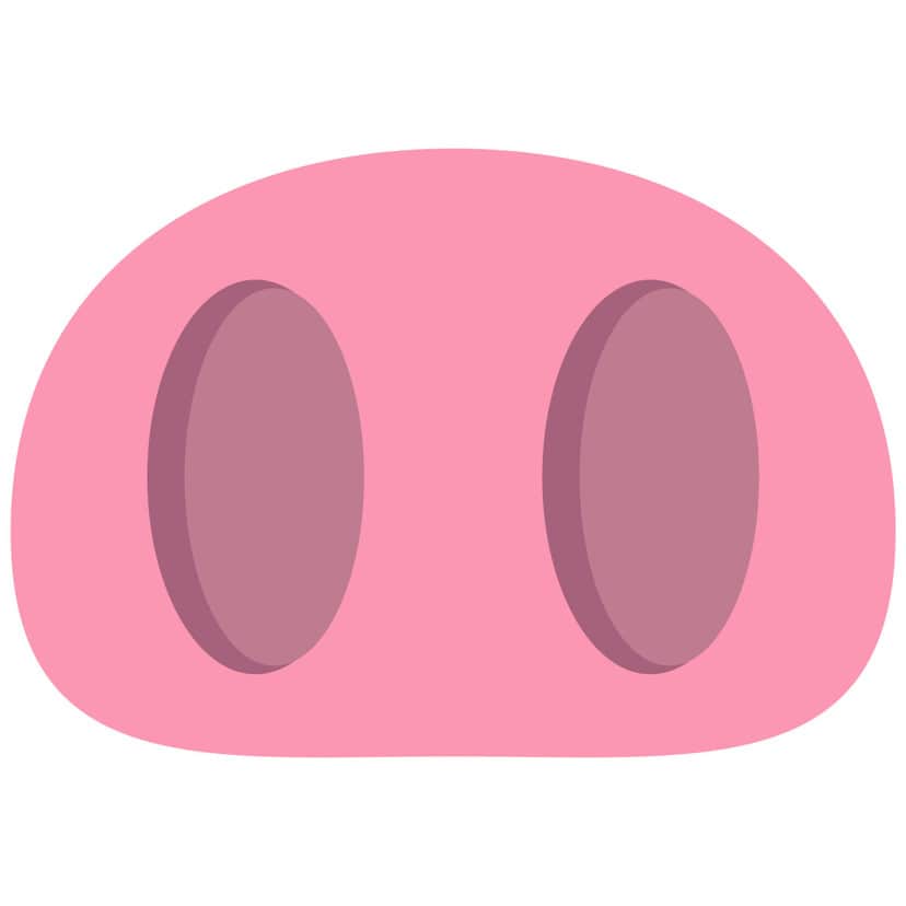 Muursticker Emoji Pig Nose