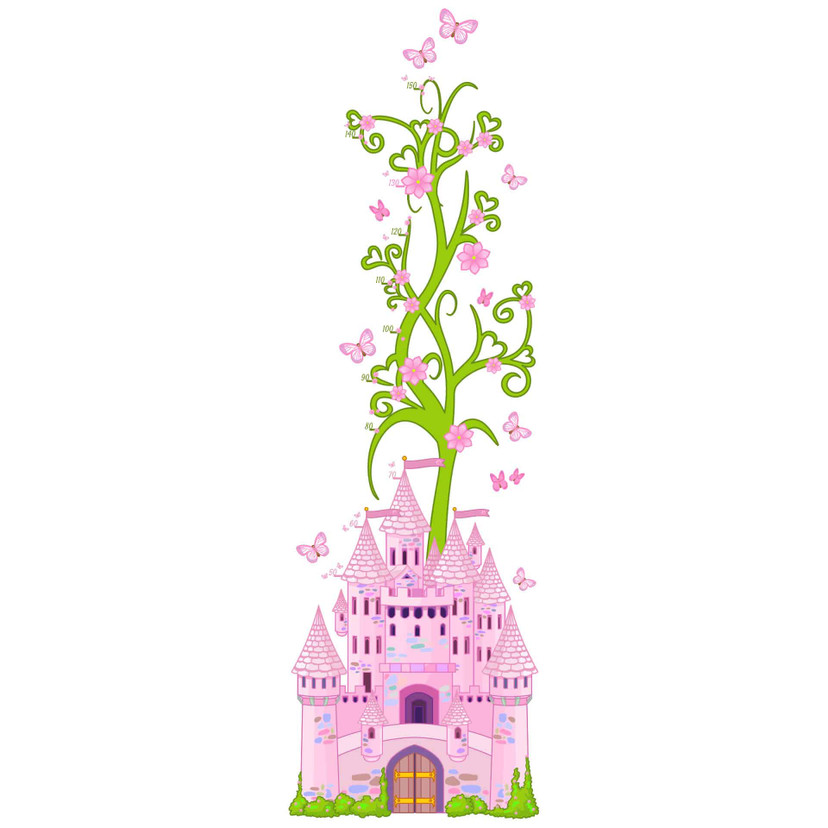 Sticker mural - Toise château de princesses